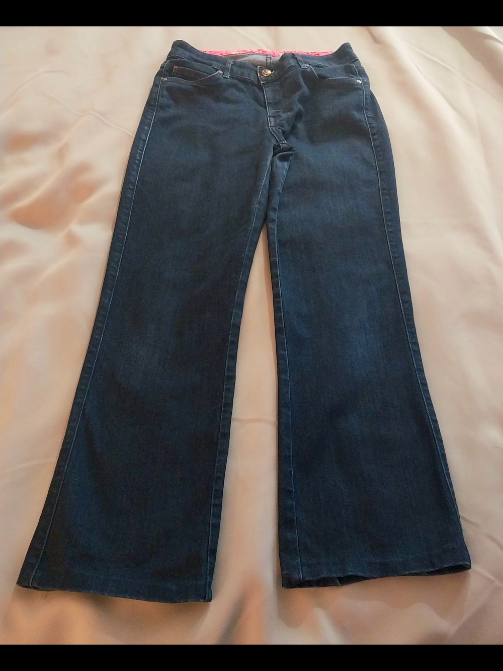 CJ by Cookie Johnson Grace Bootcut Jeans Dark Wash Blue Denim Mid Rise Size 27 S